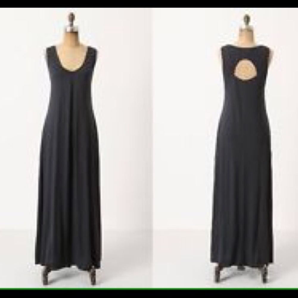 Navy Anthropologie Maxi Dress